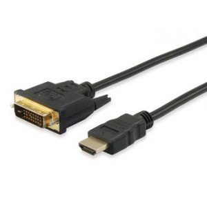 Equip 119322 Cable, HDMI to DVI 2M Black