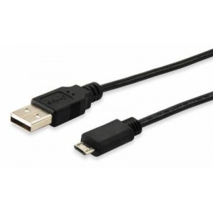 Equip 128594 USB 2.0 to Micro B Black Cable - 1m