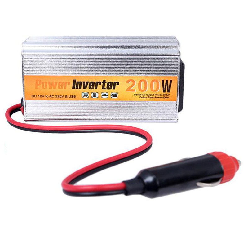 200W DC to AC Power Inverter - Car Cigarette Lighter Charger - GeeWiz