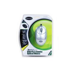 Okion MO287UP-SLV Ovalo Silver Optical USB+PS/2 Combo Mouse