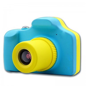 Kids Digital Full HD Mini Action Camera 5MP with Micro SD 1.5" Display Colour Screen - Blue and Yellow
