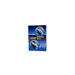 UniQue SN132L-USB 5 Button USB Laser Mouse - Black/Silver