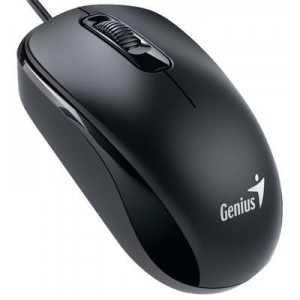 Genius 31010116100 DX-110 Ambidextrous Wired Optical Mouse - Black