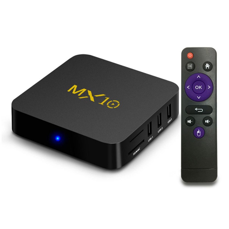 MX10 Smart TV Box - Android Media Player Streamer - 4GB / 32GB (RK3328) -  GeeWiz