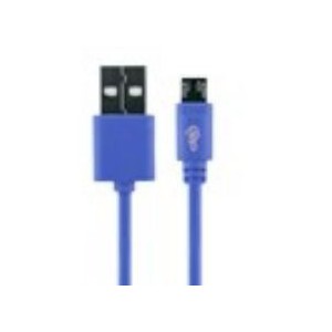 Pro Bass PR-20001-BL Power Series Boxed Round Micro USB Cable- Blue