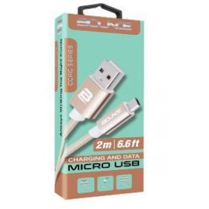 Bounce BO-20008-GD Cord Series Micro USB Cable Braided 2-Meter - Champagne Gold