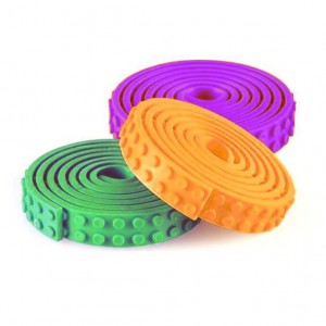 LEGO Compatible Adhesive Tape - 3 Pack (Green/Purple/Orange)