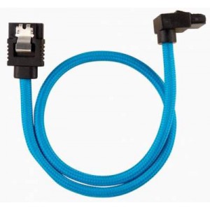 Corsair Blue Sleeved SATA 6Gbps 30cm 90° Connector Cable