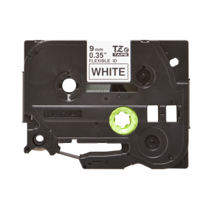 Brother TZE FX221 Labelling Tape Cassette - 9mm Black on White 8m