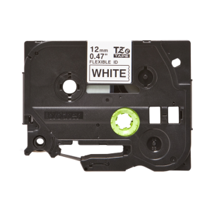 Brother TZE FX231 Black on White Labelling Tape – 12mm Black on White 8m