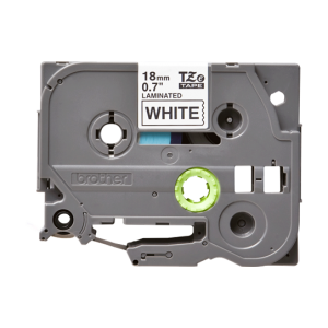 Brother TZE 241 Black on White Labelling Tape – 18mm Black on White 8m