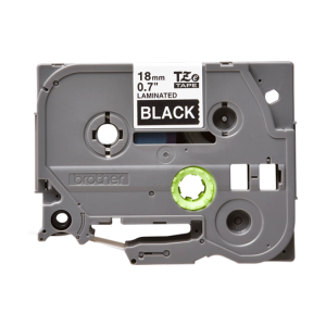 Brother TZE 345 White On Black Labelling Tape – 18mm White on Black 8m