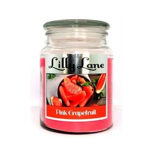 Lilly Lane Grapefruit Scented Candle Large Lidded Mason Glass Jar â€“ Wax Capacity 510grams  Burn Time Up to 75 Hours  High Qual