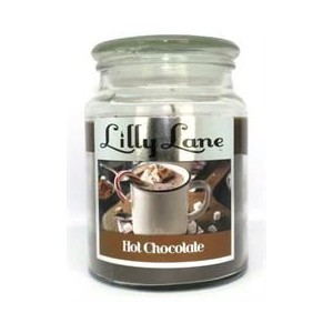 Lilly Lane Hot Chocolate Scented Candle Large Lidded Mason Glass Jar â€“ Wax Capacity 510grams  Burn Time Up to 75 Hours  High Q