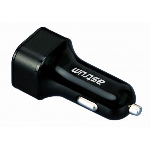 Astrum Single Dual USB Car Charger - 3.4A 5V - Black