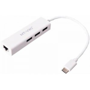 MT-Viki USB Type-C to 3 Port USB + Gigabit LAN
