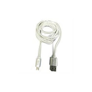 iJam USB A 2.0 to Micro B with Data Sync Braided Cable 2m - Silver