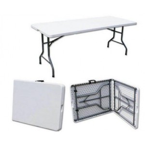 UniQue Folding Rectangle Table - SL-Z182-25 - Lightweight, Sturdy steel frame, Compact fold for easy storing, Handle for easy ca
