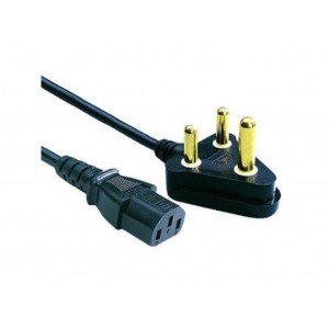 1.8m Kettle Cord Power Cable with 3-prong SA Plug