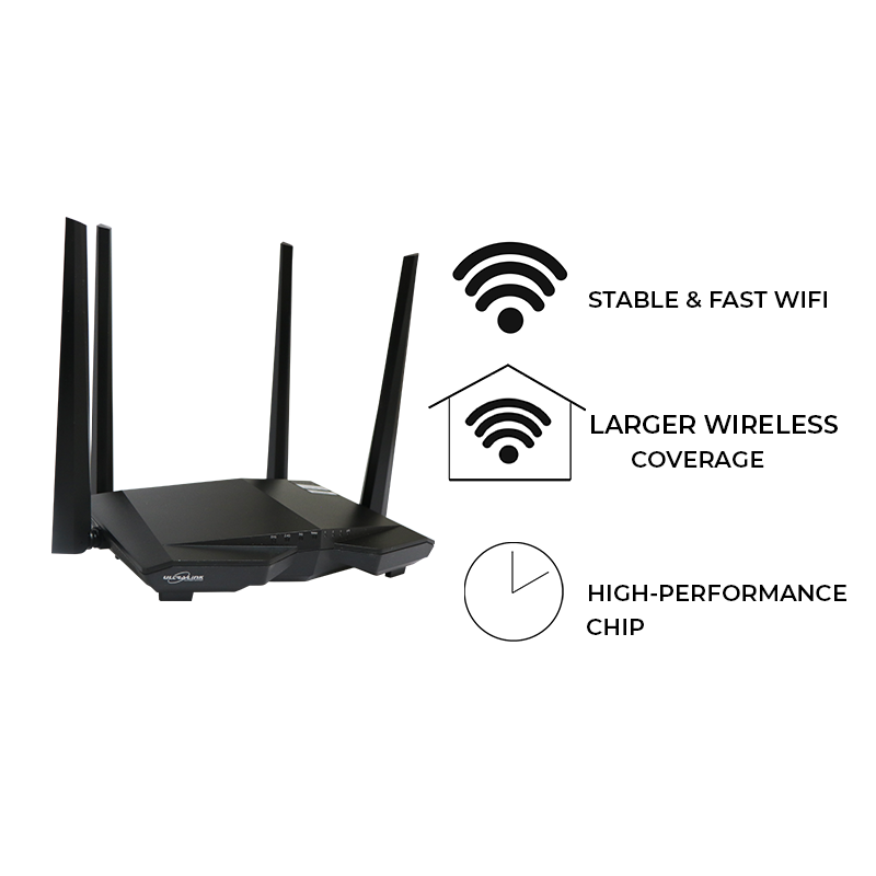 Ultra-Link 1200 Mbps Smart Dual-Band Wi-Fi Router - GeeWiz