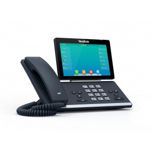Yealink T57W - Premium-level phone  7" colour touch display  fully adjustable  29 touch keys  16 SIP accounts  Built-in Bluetooth  Wi-Fi Dual-port Gigabit Ethernet 1xUSB