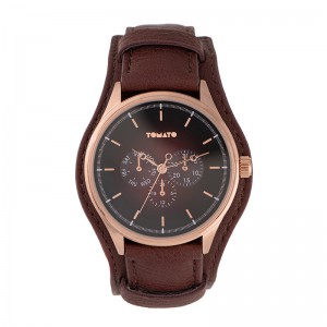 Tomato Gents Brown Sray Dial 44mm Rose Case Watch