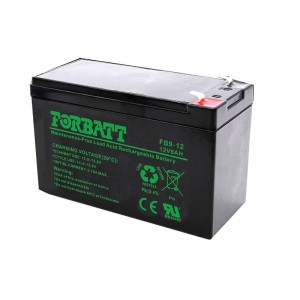 Forbatt 12v 9Ah AGM Lead Acid Battery (SLA) (Gates / Alarms / CCTV)