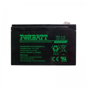 Forbatt 12V 7.2AH AGM Lead Acid Battery - 12V 7AH for Gates / Alarms / CCTV
