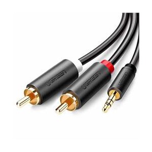 Ugreen 1.5m 3.5mm M to 2RCA M Audio Cable - Black