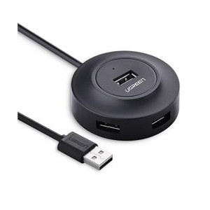 Ugreen USB2.0 M to 4 Port USB Hub - Black