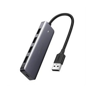 Ugreen USB3.0 M to USB3.0 4-Port Hub - Grey