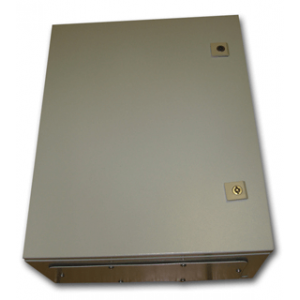Metal IP55 Weatherproof Enclosure (500x400x210)  Beige  Surface Mount Lockable Doors