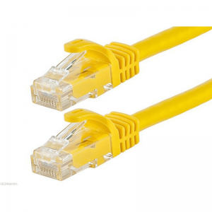 Acconet CAT6 UTP Flylead  3 Meter  Straight  Stranded Cable  Moulded Boots and Plugs  Yellow