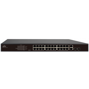 UNV - 24 Port 10/100 PoE Ethernet switch supports EXTEND Mode up to 250M