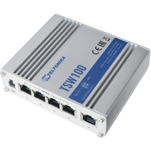 Teltonika 5-port Industrial Gigabit PoE Switch - Unmanaged  802.3af/at  30watts per port.