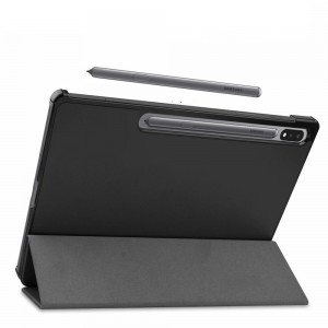 Tuff-Luv Smart Folio Stand Case for Samsung Galaxy Tab S7 Plus T970/T975 (12.4")  - Black