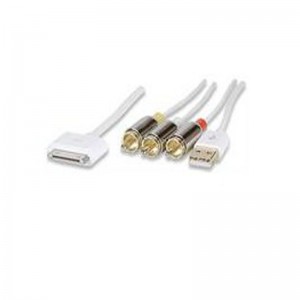 Manhattan 393713 iLynk AV Cable-Composite video  30-pin connector  USB