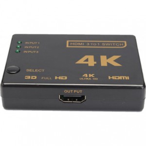 HDMI Switch 3 to 1 up to 4K 3D Supported