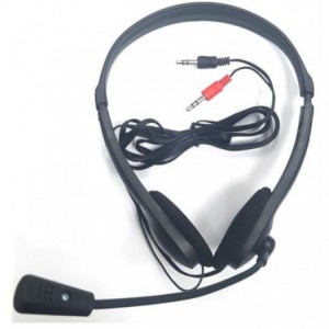 UniQue Stereo Headphones with Flexible Microphone - Black
