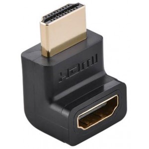 UGreen Version 2 HDMI Male To Female 90 Degree Up Adapter - Black
