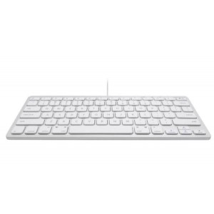Macally Compact Aluminum USB-C Wired Keyboard for Mac and PC