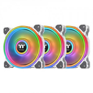 Thermaltake Riing Quad 14 RGB Radiator Fan TT Premium Edition 3 Fan Pack - White (Controller included)