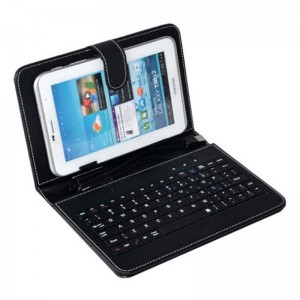 Universal 7" Tablet Cover Case with USB Keyboard