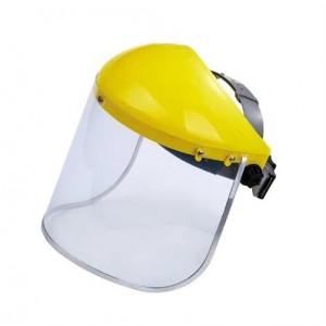 Casey Yellow Top Helmet Face Shield Anti Fog and Reusable - Clear Design