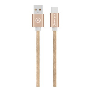 Amplify Linked Series USB Type-C Cable Braided 2 Meter - Champagne Gold