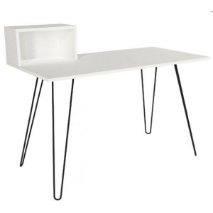 Effect Desk with a Built in Shelf - White