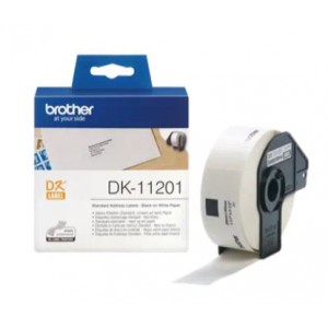 Brother DK-11201 Black on White Label Roll – 29mm x 90mm