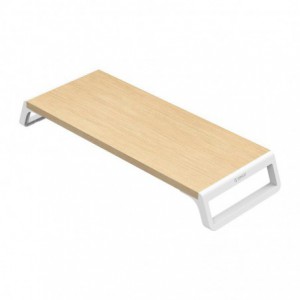 Orico Monitor Stand Riser Wood+ABS - White