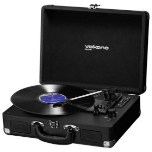 Volkano Retro Series Turntable With Built-in Dynamic Speakers