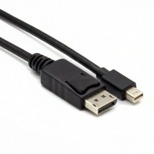 Gizzu Mini DisplayPort to DisplayPort 4k 30Hz/4k 60Hz 1.8m (Thunderbolt 2 compatible) Cable - Black